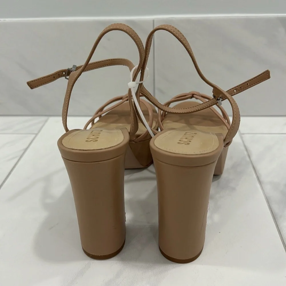NEW! SCHUTZ True Beige Kelsie Platform Sandal - Size 10.5